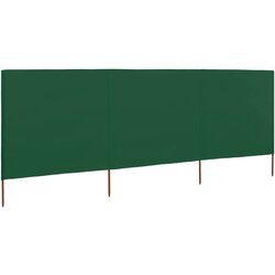 vidaXL vjetrobran s 3 panela od tkanine 400 x 120 cm zeleni Cijene