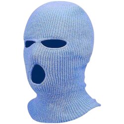 Balaclava pletena maska sa 3 rupe (plava) Cene