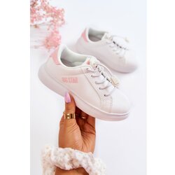 Kesi Children's sports shoes Big Star JJ374068 White and Pink Cene