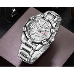 Naviforce 9117M Silver muški sat sa metalnom narukvicom Cene