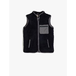 Koton plush vest stand collar pocket detail zipper closure Cene