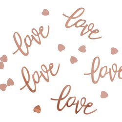 Ginger Ray® konfeti za dekoraciju stola wedding s natpisom love rose gold Cene