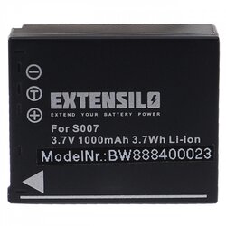 Extensilo baterija CGA-S007 za panasonic lumix DMC-TZ5 / DMC-TZ4 / DMC-TZ3, 1000 mah kompatibilnost s originalnom baterijom Cene
