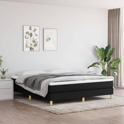 vidaXL Krevet s oprugama i madracem crni 180x200 cm od tkanine Cijene