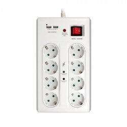 Commel produžni kabl 8 na 1 + 2xUSB sa prenaponskom, 3m H05VV-F 3x1,5 Cene