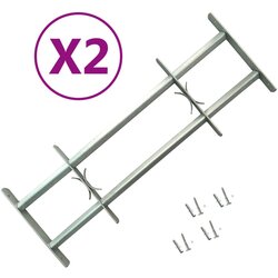 vidaXL Nastavljive okenske rešetke 2 kosa 700-1050 mm, (21038021) Cene