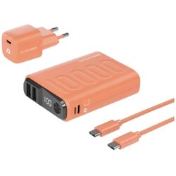 REAL POWER PB-10000 Power Pack powerbank (rezervna baterija) 10000 mAh Li-Ion USB, USB-C® narančasta Cene
