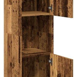 vidaXL Kupaonski viseći ormarić staro drvo 30x30x130 cm Cijene