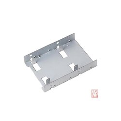 Silverstone SDP08B-Lite, bay converter 3.5'' to 2x 2.5'', 3.5'' to 2.5'' HDD/SSD bracket mount kit, Silver Cene