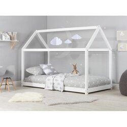  Krevet Kućica 190x90 Beli + Dušek od 14 cm ( 8458 ) Cene