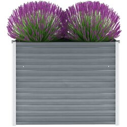 vidaXL Vrtna sadilica od pocinčanog čelika 100 x 40 x 77 cm siva Cijene