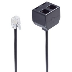 Shiverpeaks western adapter [1x RJ10 vtič 4p4c - 2x RJ10 vtičnica 4p4c] 0.15 m črna, (20411193) Cene