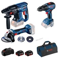 Bosch set akumulatorskih alata GBH 180-LI + GSR 18V-50 + GWS 180-LI, 2x5.0Ah 0615990M32 Cene