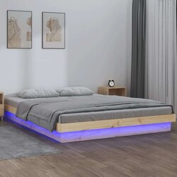  Okvir za krevet 140 x 190 cm od masivnog drva Cijene