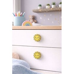 Wallity Güneş 4 YellowBlack Decorative Handle Set Cene