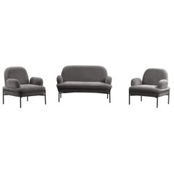 Atelier Del Sofa Set namještaja za dnevni boravak, 3 dijela Aster, siva Cijene