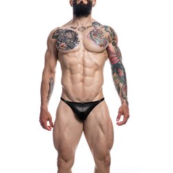 Cut4Men Brazilian Brief Black Leatherette Cene