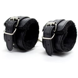 LateToBed BDSM Line Okovi Black Padded Interior Cene