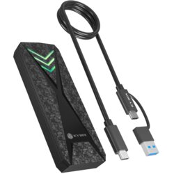 Icybox E0019272 kućište za M.2 NVMe SSD s priključkom USB-C 3.2 Gen 2 i RGB svjetlima Cene