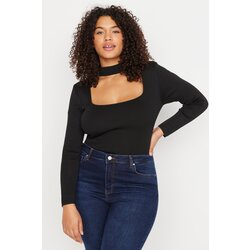 Trendyol Curve Black Collar Detailed Body-hugging Knitwear Blouse Cijene