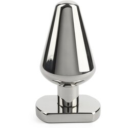 Mr. Steel Heavy Steel Butt Plug Medium Silver Cene