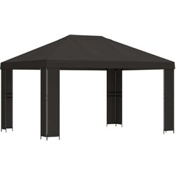 vidaXL Gazebo 4 × 3 m Antracit Poliester i čelik 190 - Antracit Bez bočnog zida Cijene