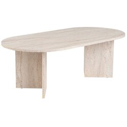 Kalune Design Bež stolić za kavu u polusjajnom dekoru 60x119 cm Sable – Cene