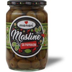 Manari masline sa paprikom 680g Cene