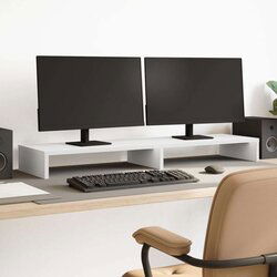 vidaXL Stalak za monitor bijeli 100 x 27 x 10 cm od konstruiranog drva Cijene