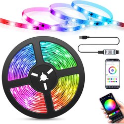 SUNSHINE SMILE Vodoodporni RGB LED trak z USB napajanjem in glasbeno sinhronizacijo – 2 m Cene