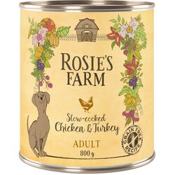 Rosie's Farm Varčno pakiranje Adult 24 x 800 g - Piščanec in puran Cene