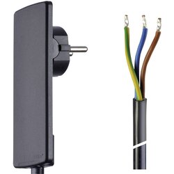 EVOline Priključni kabel [ varnostni ploščati vtič - kabel\, odprti konec] črni 1.5 m Schulte Elektrotechnik 151000151, (20414291) Cene