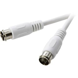 SpeaKa Professional SAT priključni kabel SpeaKa Professional\, [1x hitri F-vtikač - 1x hitri F-vtikač]\, 10 m\, 75 dB\, bela, (20432157) Cene
