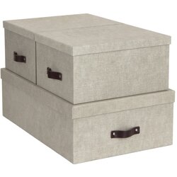 Bigso Box of Sweden set od 3 bež kutije za pohranu inge Cene