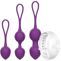 Rewolution Rewobeads Vibrating Balls Remote Control with Watchme Technology Purple Cene
