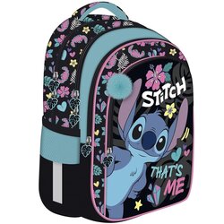 Unipap Školski ruksak s uzorkom Disney Stitch, s 4 pretinca i plavim pomponom BPL58 40x29x19 cm Cene