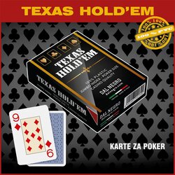 Dal Negro karte za poker 100% plastika jumbo index, plave Cene