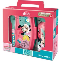 STOR Disney Minnie Set: Aparat za Sendviče s Priborom i Aluminijska Boca 400ml Cene