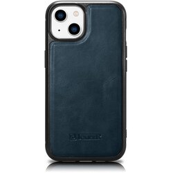 ICARER Etui prevlečen z naravnim usnjem za iPhone 14 Plus Leather Oil Wax, mornarsko moder, (21522011) Cene