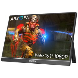 Arzopa Prenosni monitor 40,9 cm (16,1") Z1FC 1920x1080 144Hz IPS 13ms HDMI Mini-HDMI USB-C USB Zvočniki NTSC72% HDR10, (21814853) Cene