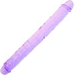 SuperLove Double Ended Crystal Jelly Realistic Dildo 34cm Purple Cene