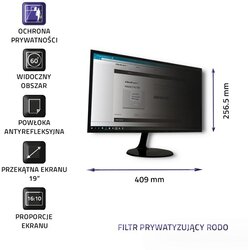 Qoltec 51054 Privacy filter 19 | 16:10 Cene