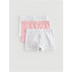 LC Waikiki Printed Baby Girl Boxers with Elastic Waist 3-Piece Cene