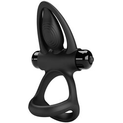 Pretty Love 2024 Vibration Cock Ring 10 Vibration Settings Black Cene