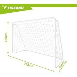 Trizand nogometni gol 213 × 150 × 90 cm – metalni vrtni gol s mrežom Cene