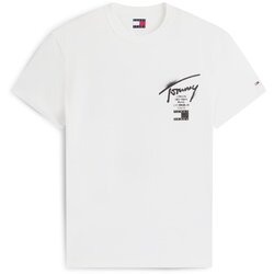 Tommy Jeans Majica 'CITY' črna / bela Cene