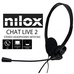 Nilox Nilex črno črno ožičenje dvojne jack črno črno slušalke, (21153541) Cene