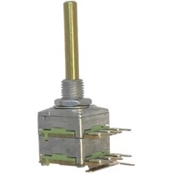 Potentiometer Service 63256-02400-4010/B500K Vrtljivi potenciometar 1-stupanjski Stereo 0.2 W 500 kOhm 1 ST Cene