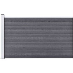 vidaXL Vrtna ograda WPC 175 x 105 cm siva Cijene
