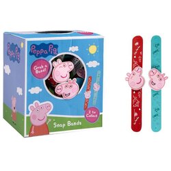 Peppa Pig Silikonska narukvica na kopčanje, 2/1 pak, Plava Cene